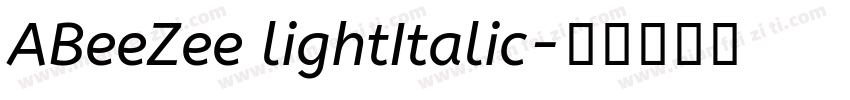 ABeeZee lightItalic字体转换